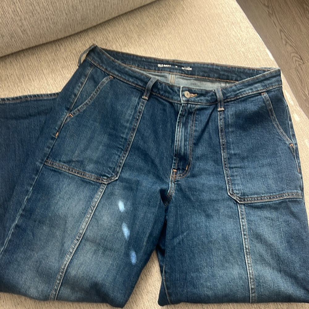 Denim cargo pants